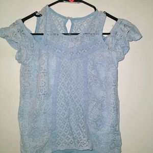 Baby Blue Lace Shirt